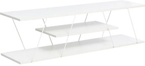 Έπιπλο τηλεόρασης Tars pakoworld γκρι-λευκό 120x30x33εκ