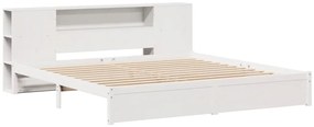 vidaXL Κρεβάτι Βιβλιοθήκη Χωρίς Στρώμα 180x200 εκ Μασίφ Ξύλο Πεύκου