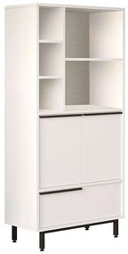 Στήλη Μπάνιου 956LCS3471 74,8x35,5x161,6cm White Μοριοσανίδα, Μέταλλο
