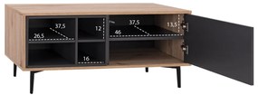 ΕΠΙΠΛΟ TV MARGARIT HM8676 ΜΑΥΡΟ ΜΕ ΦΥΣΙΚΟ 98x39,5x44,5Υ εκ. - Μελαμίνη - HM8676