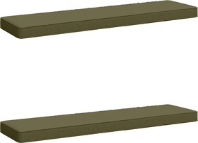 vidaXL Μαξιλάρια Πάγκου 2 Τεμαχίων VUGHT 2 pcs 100% Πολυεστέρας Λαδί