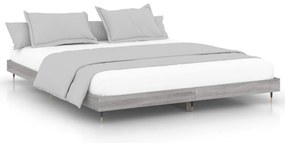 vidaXL Πλαίσιο Κρεβατιού Γκρι Sonoma 140x200 εκ. Επεξεργασμένο Ξύλο