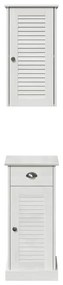 vidaXL Σετ Επίπλων Μπάνιου VIGO 2 pcs Καφέ και Λευκό 37 x 34 x 80 εκ