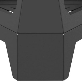 vidaXL Τζάκι με Καμινάδα Μαύρο 50x43x52 εκ Ατσάλι