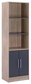 Melamine bookcase  sonama-GREY 60x30x180