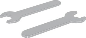 vidaXL Δίχαλο 2 pcs Ασημί 10 mm Σίδερο