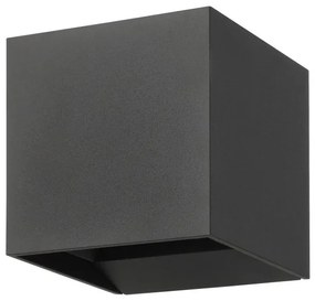 Απλίκα Φωτιστικό Τοίχου 2xLED 2,8W ΙΡ54 Up Down Calpino 3 Eglo-901065-Ανθρακί 901065