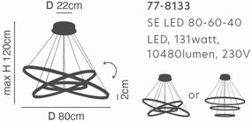 SE LED 80-60-40 MORELLI PENDANT WHITE MAT Β5