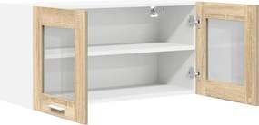 vidaXL Κρεμαστό ντουλάπι Sonoma Δρυς και Λευκό 80 x 31 x 40 cm