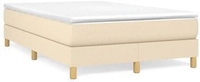 vidaXL Κρεβάτι Boxspring με Στρώμα Κρεμ 120x200 εκ. Υφασμάτινο