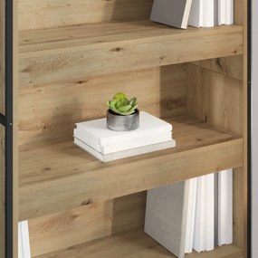 vidaXL Βιβλιοθήκη 2 pcs Καρυδιά Χειροποίητης Εργασίας