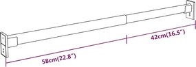 vidaXL Τηλεσκοπικές Ράγες Ντουλάπας 4 τεμ. Ασημί 58-100 εκ.