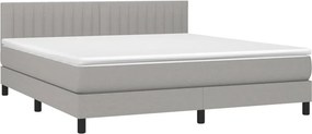 vidaXL Κρεβάτι Boxspring με Στρώμα Αν. Πράσινο 160x200εκ Υφασμάτινο