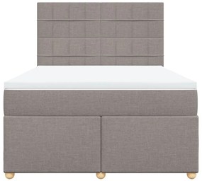 ΚΡΕΒΑΤΙ BOXSPRING ΜΕ ΣΤΡΩΜΑ TAUPE 140X200 ΕΚ. ΥΦΑΣΜΑΤΙΝΟ 3291307