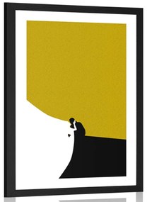 Αφίσα με πασπαρτού Γαμήλιος χορός - 60x90 black