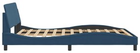 vidaXL Πλαίσιο Κρεβατιού με Κεφαλάρι Μπλε 120x200 εκ Υφασμάτινο