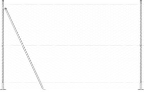 vidaXL Περίφραξη Hexagon  1.4x50 μ Γαλβανισμένος Χάλυβας
