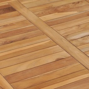 vidaXL Τραπεζαρία Κήπου 80 x 80 x 80 εκ. από Μασίφ Ξύλο Teak