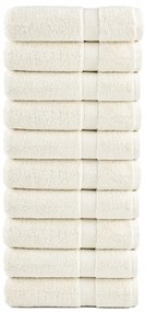 vidaXL Πετσέτες Χεριών Premium SOLUND 10Τ Κρεμ 50x100εκ 600 γρ/μ²