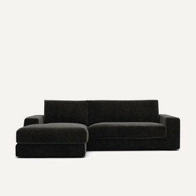 Γωνιακός καναπές από βελούδινο chenille ύφασμα, Skander