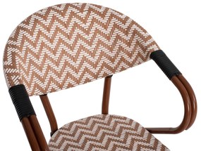 Πολυθρόνα Bamboo Look Καφέ-Λευκό 56,5x56,5x82 Εκ.