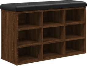 vidaXL Παπουτσοθήκη Καφέ Δρυς 82x32x50 εκ. από Επεξεργασμένο Ξύλο