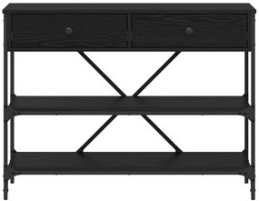 vidaXL Τραπέζι Κονσόλας Μαύρου Δρυού 100x34.5x75 εκ Επεξεργασμένο Ξύλο