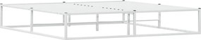 vidaXL Πλαίσιο κρεβατιού χωρίς στρώμα Λευκό 180x200 cm Μεταλλικό