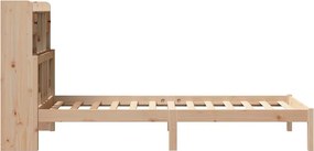vidaXL Κρεβάτι Βιβλιοθήκη Χωρίς Στρώμα 75x190 εκ Μασίφ Ξύλο Πεύκο
