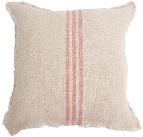 Μαξιλαροθήκη Διακοσμητική 0860002 45x45cm Beige-Pink Soulworks 45X45 Λινό