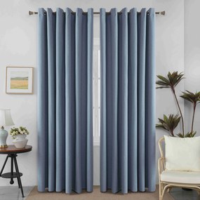 Κουρτίνα Με Κρίκο 100% Blackout 270x265cm Μπλε Α6010-23