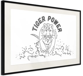 Αφίσα - Inner Tiger - 45x30 - Μαύρο - Με πασπαρτού