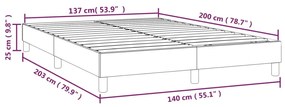 Πλαίσιο Κρεβατιού Ροζ 140x200 εκ. Βελούδινο - Ροζ