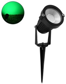 Προβολάκι Κήπου Καρφί 10W 24V IP67 Πράσινο Dimmable Μαύρο 75586 Globostar-75586-Μαύρο 75586