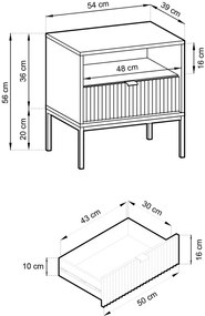 Βοηθητικό τραπεζάκι Palermo-Leuko