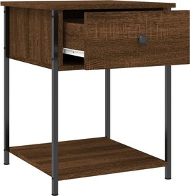 vidaXL Κομοδίνο Καφέ Δρυς 44 x 45 x 58 εκ. από Επεξεργασμένο Ξύλο