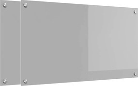 vidaXL Πίσω Πάνελ Κουζίνας 2 pcs Ανοιχτό γκρι 90 x 50 cm