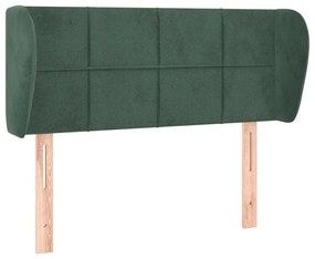 Κεφαλάρι με Πτερύγια Σκούρο Πράσινο 83x23x78/88 εκ. Βελούδινο 3117177