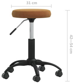 vidaXL Καρέκλα τραπεζαρίας καφέ βελούδο