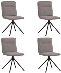 vidaXL Καρέκλες Τραπεζαρίας 4 τεμ. Taupe Υφασμάτινες