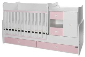 Πολυμορφικό βρεφικό κρεβάτι Mini Max  White + Pink 10150500038A Lorelli