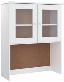 vidaXL Ντουλάπι ALTA Λευκό 77 x 35 x 188 εκ. από Μασίφ Ξύλο Πεύκου