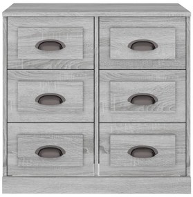 vidaXL Μπουφές Γκρι Sonoma 70x35,5x67,5 εκ. από Επεξεργασμένο Ξύλο