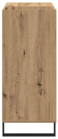 vidaXL Ντουλάπι δίσκων βινυλίου με ράφι artisan δρυς 85 x 38 x 89 εκ.