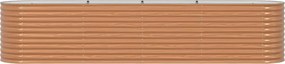 vidaXL Ανεβασμένο Κρεβάτι Καφέ 400 x 80 x 81 cm Ατσάλι