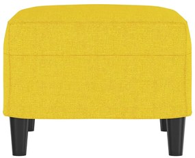 vidaXL Υποπόδιο Ανοιχτό Κίτρινο60 x 50 x 41 εκ. Υφασμάτινο