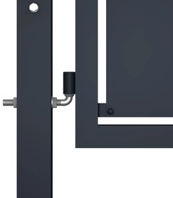 vidaXL Πόρτα Περίφραξης Κήπου Ανθρακί 100 x 125 εκ. Ατσάλινη