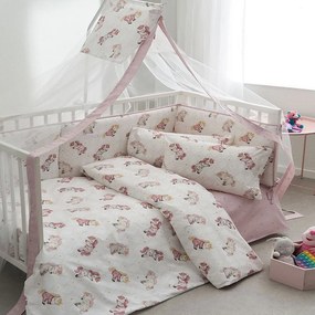 Σεντόνια Βρεφικά Simona (Σετ 3τμχ) White-Lila Vesta Home Κούνιας 120x165cm 100% Βαμβάκι