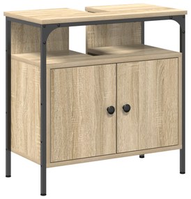 vidaXL Set ντουλαπιών μπάνιου  3 τεμαχίων δρυός Sonoma επεξεργασμένο ξύλο