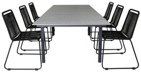 Σετ Τραπέζι και καρέκλες Dallas 3505, Polyξύλο, Σχοινί, Μέταλλο | Epipla1.gr